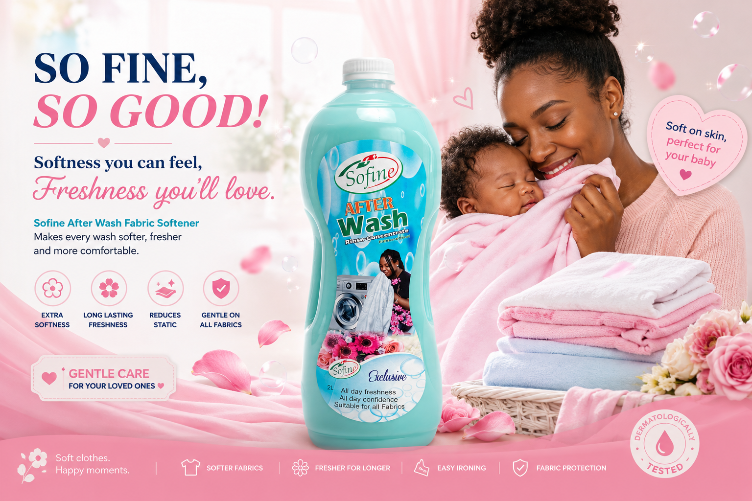 SoFine After Wash Fabric Softener - Softness you can feel, freshness you'll love.