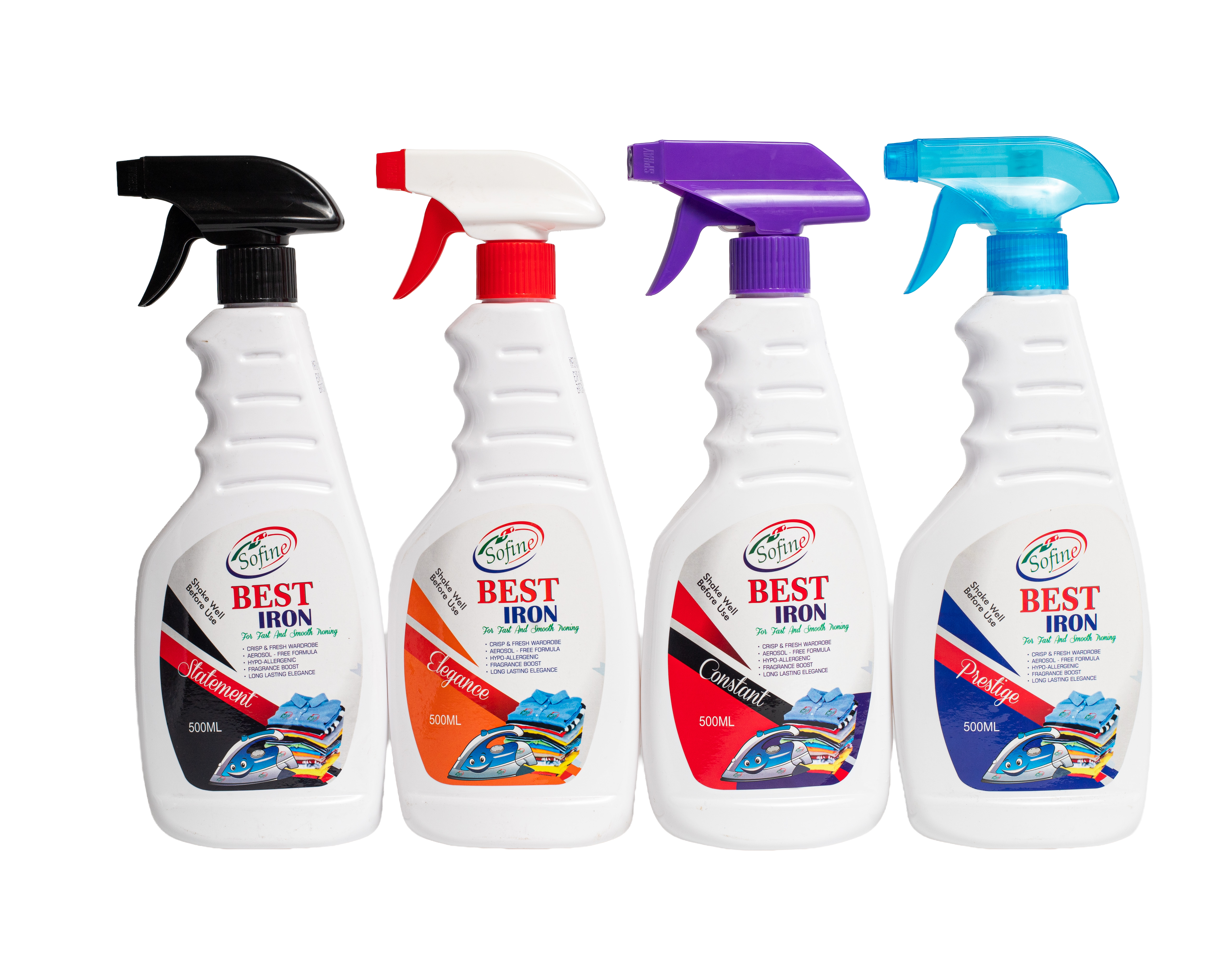 Spray Starch Ironing Solution — all four scent variants